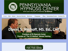 Tablet Screenshot of pahypnosiscenter.com